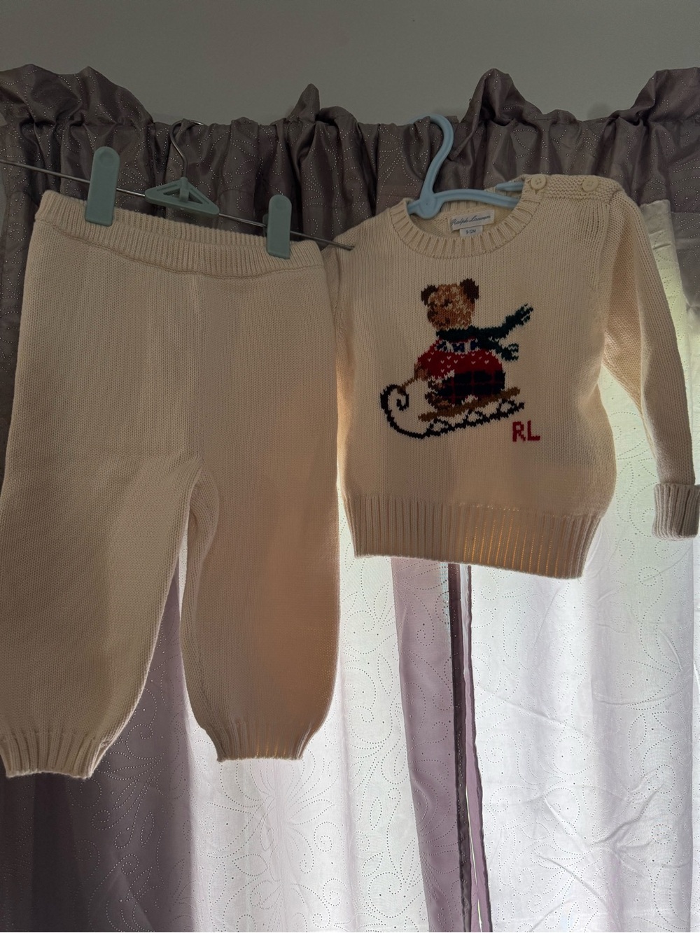 Ralph Lauren Cream Baby Sweater - 9-12M